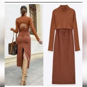 Zara combination dress